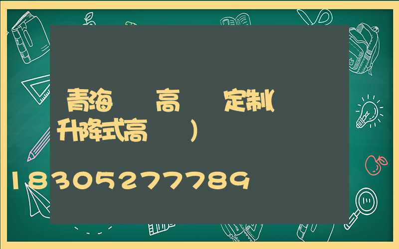 青海機場高桿燈定制(機場升降式高桿燈)