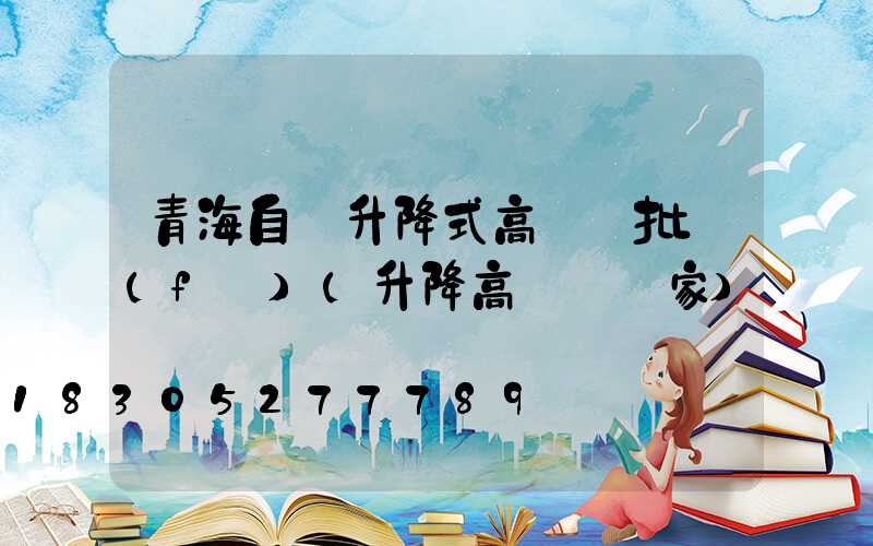 青海自動升降式高桿燈批發(fā)(升降高桿燈廠家)