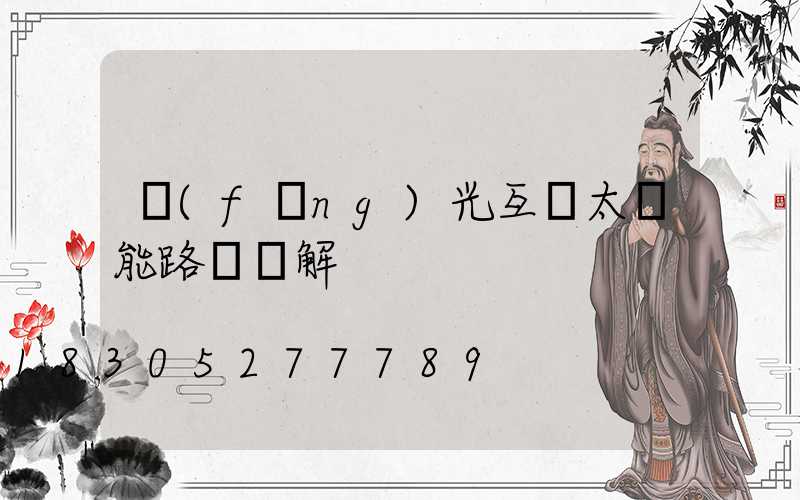風(fēng)光互補太陽能路燈圖解