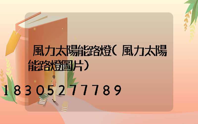 風力太陽能路燈(風力太陽能路燈圖片)