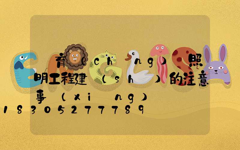 體育場(chǎng)館照明工程建設(shè)的注意事項(xiàng)
