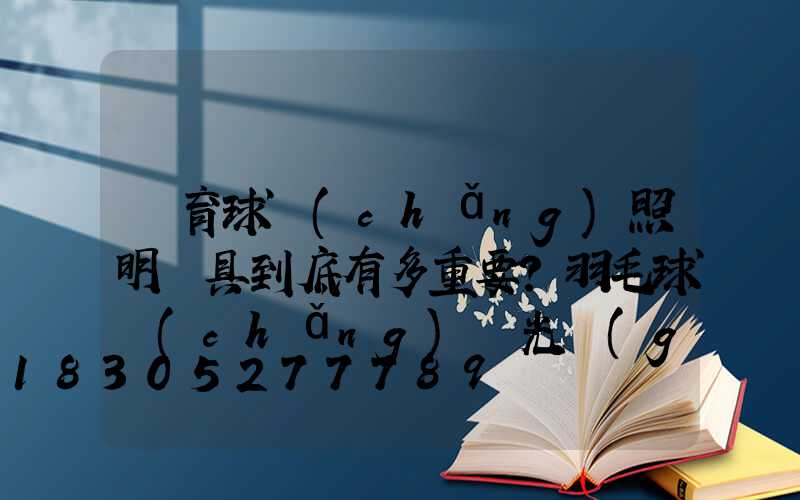 體育球場(chǎng)照明燈具到底有多重要？羽毛球場(chǎng)燈光規(guī)范