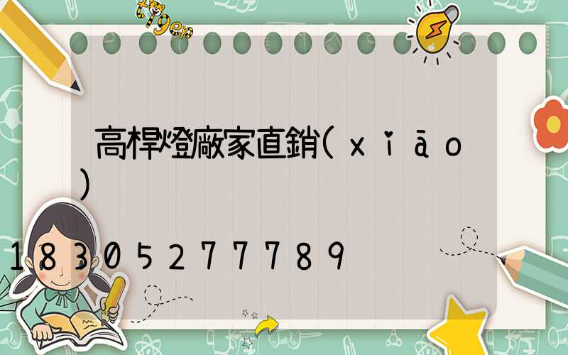 高桿燈廠家直銷(xiāo)