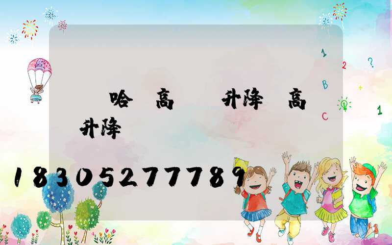 齊齊哈爾高桿燈升降(高桿燈升降視頻)